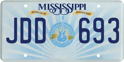 MS license plate JDD693