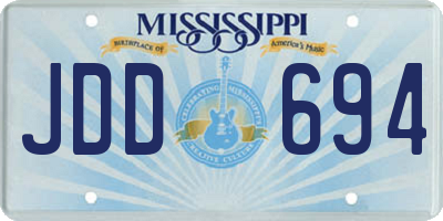 MS license plate JDD694