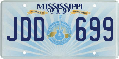 MS license plate JDD699