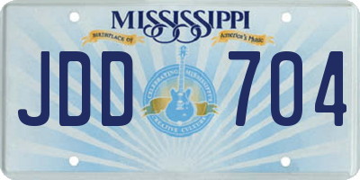 MS license plate JDD704