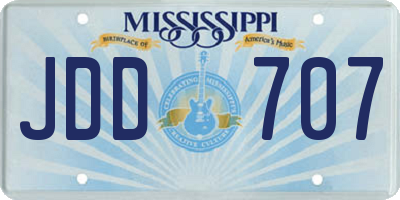 MS license plate JDD707