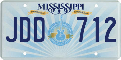 MS license plate JDD712