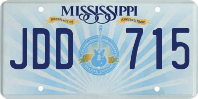 MS license plate JDD715