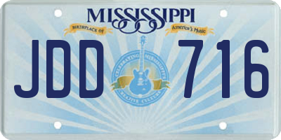 MS license plate JDD716