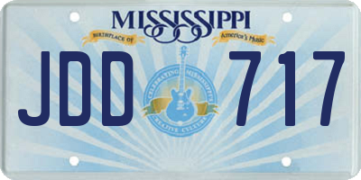 MS license plate JDD717