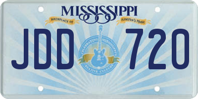 MS license plate JDD720