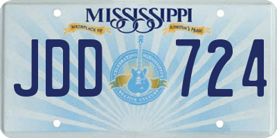 MS license plate JDD724