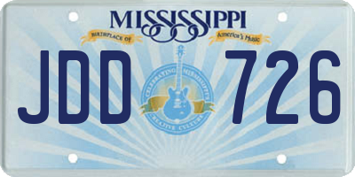 MS license plate JDD726