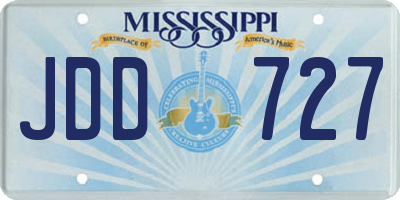 MS license plate JDD727