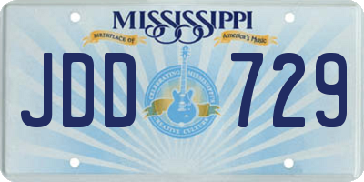 MS license plate JDD729