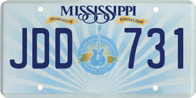 MS license plate JDD731