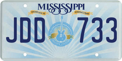 MS license plate JDD733
