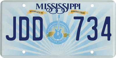MS license plate JDD734