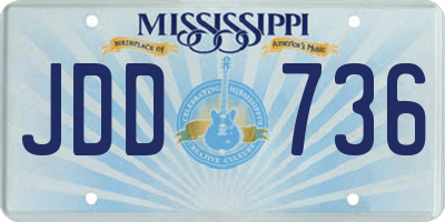 MS license plate JDD736