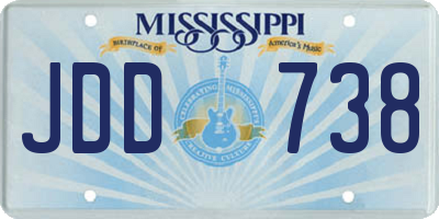 MS license plate JDD738