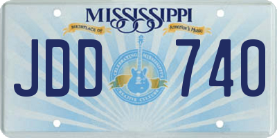 MS license plate JDD740