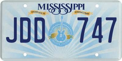 MS license plate JDD747