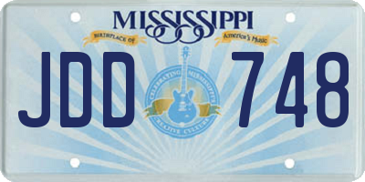 MS license plate JDD748