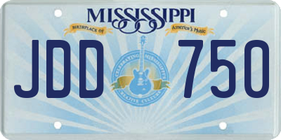 MS license plate JDD750