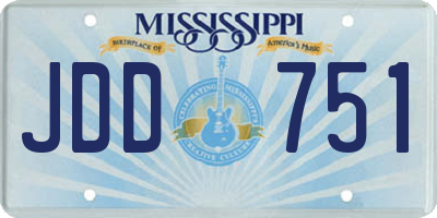 MS license plate JDD751