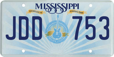 MS license plate JDD753