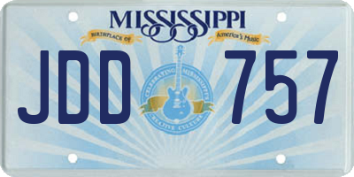 MS license plate JDD757