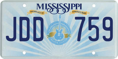 MS license plate JDD759