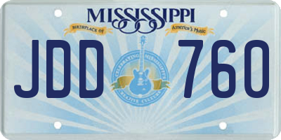MS license plate JDD760