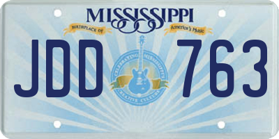 MS license plate JDD763