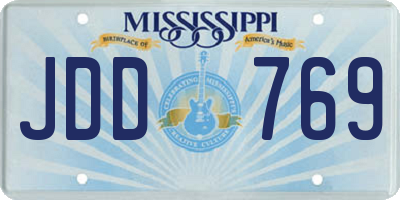 MS license plate JDD769