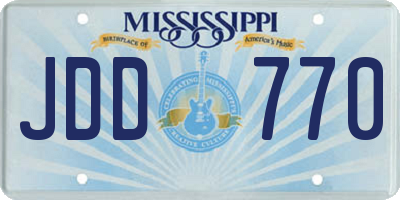 MS license plate JDD770