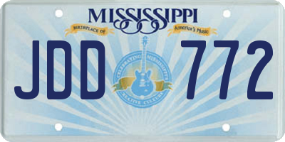 MS license plate JDD772