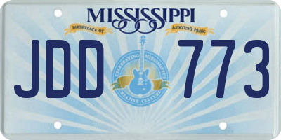 MS license plate JDD773