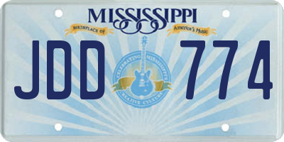 MS license plate JDD774