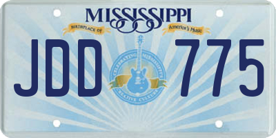 MS license plate JDD775