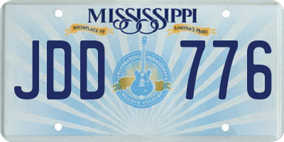 MS license plate JDD776