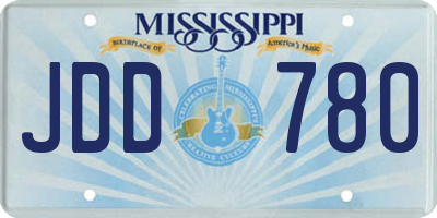 MS license plate JDD780