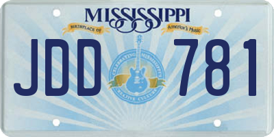 MS license plate JDD781