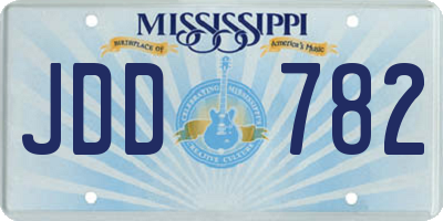 MS license plate JDD782