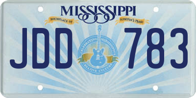 MS license plate JDD783