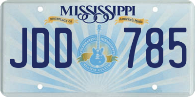 MS license plate JDD785