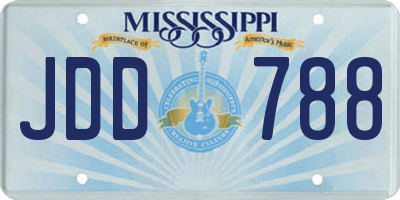MS license plate JDD788