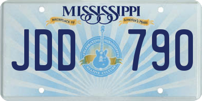 MS license plate JDD790