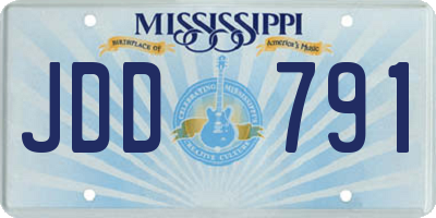 MS license plate JDD791
