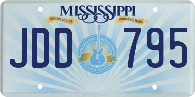 MS license plate JDD795