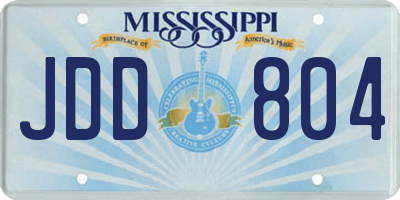 MS license plate JDD804