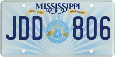MS license plate JDD806