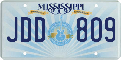 MS license plate JDD809
