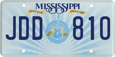 MS license plate JDD810