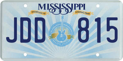 MS license plate JDD815